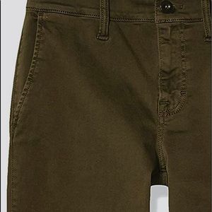 Lucky Brand Women's Mid Rise Crop Wide Leg Jean Color Dark Olive